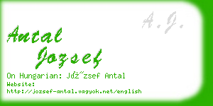 antal jozsef business card